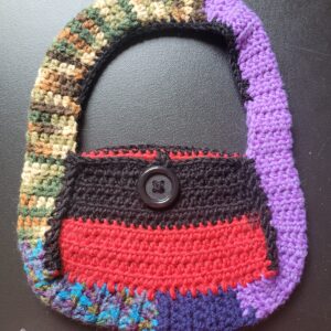 Scrap yarn bag/purse 9"x6"