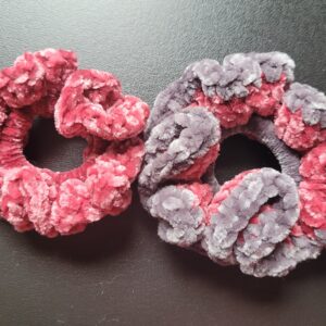 Scrunchies/pink & gray and pink