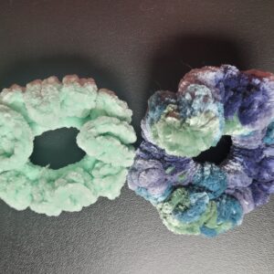 Scrunchies/mint green & blues and greens