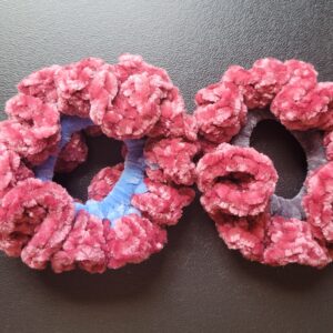 Scrunchies/pink & blue, pink & gray