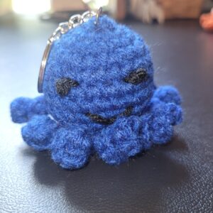 Octopus keychain/blue