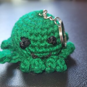 Octopus keychain/green