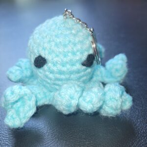 Octopus keychain/light blue