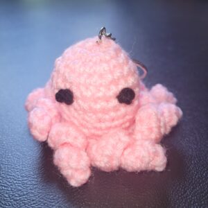 Octopus keychain/pink