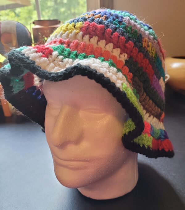 Bucket hat/scrap yarn, multicolored - Image 2