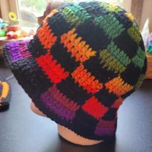 Bucket hat/rainbow plaid
