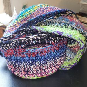 Set of 3 scrap yarn baskets