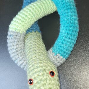 Snake/green, blue, gray/35"