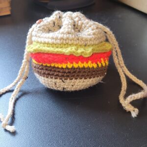 Small hamburger drawstring bag/5"