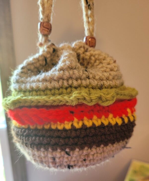 Small hamburger drawstring bag/5" - Image 2