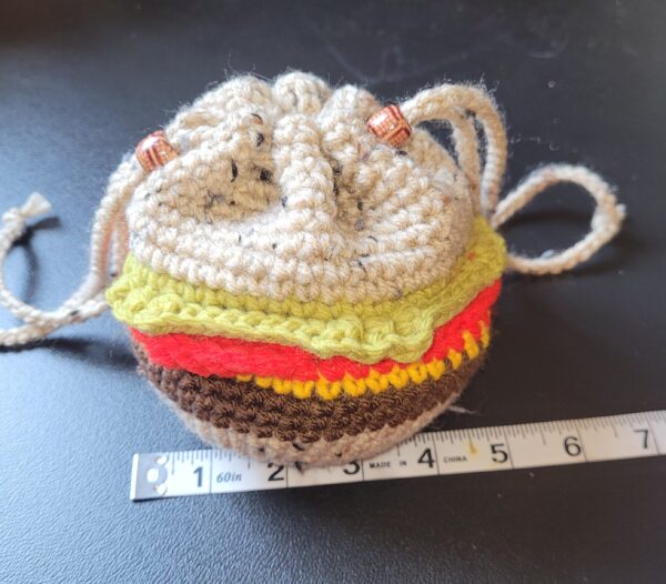 Small hamburger drawstring bag/5" - Image 3
