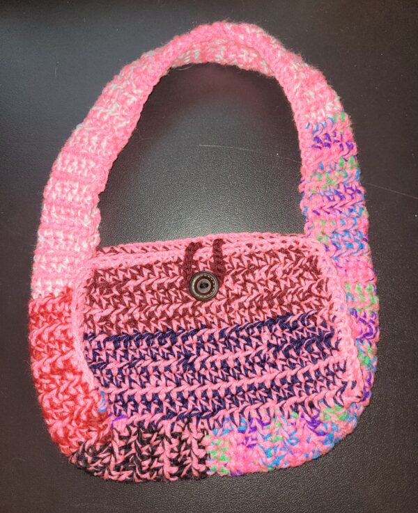 Scrap yarn purse/11"x8"