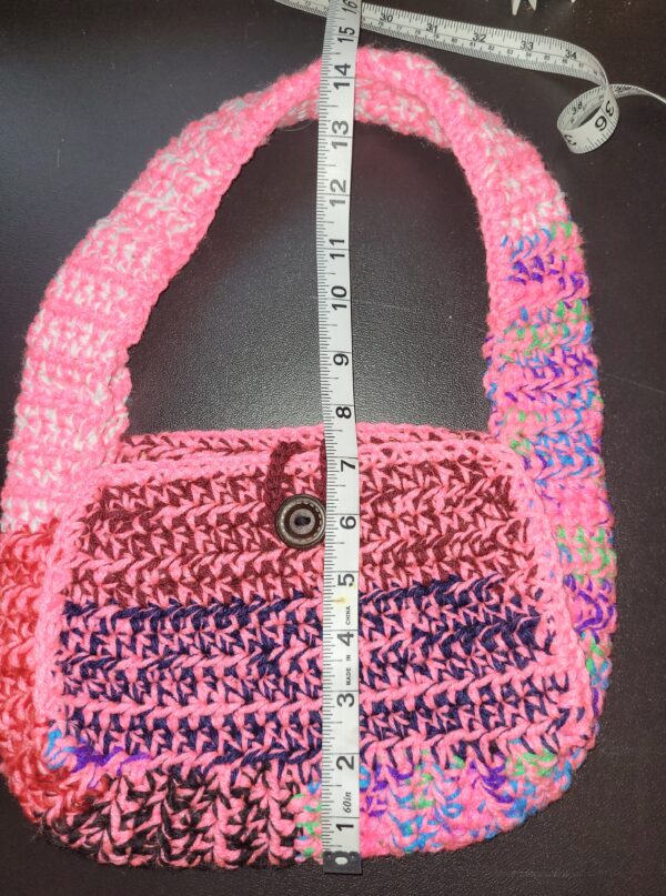 Scrap yarn purse/11"x8" - Image 3