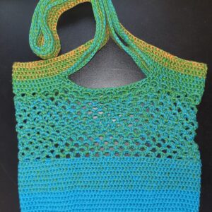 Market bag/blue, green, yellow/12.5"x9.5"
