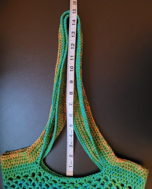 Market bag/blue, green, yellow/12.5"x9.5" - Image 4